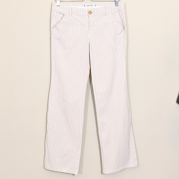 Anthropologie Pants - ANTHRO HEI HEI Cream and Grey Striped Pants Size 6